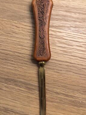 Wood & Brass Letter Opener - Brass